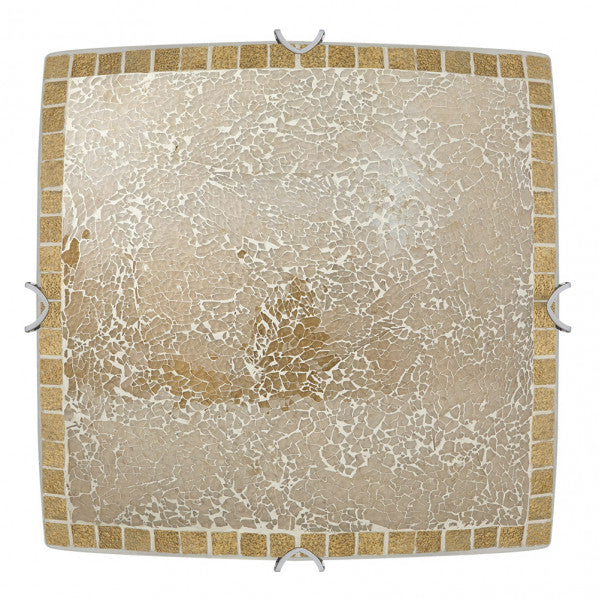 Plafón de Techo Cuadrado Tenor 40x40 cm Mosaico Fabrilamp - Ámbar | Fabrilamp / Abrila · Ref. 177594143