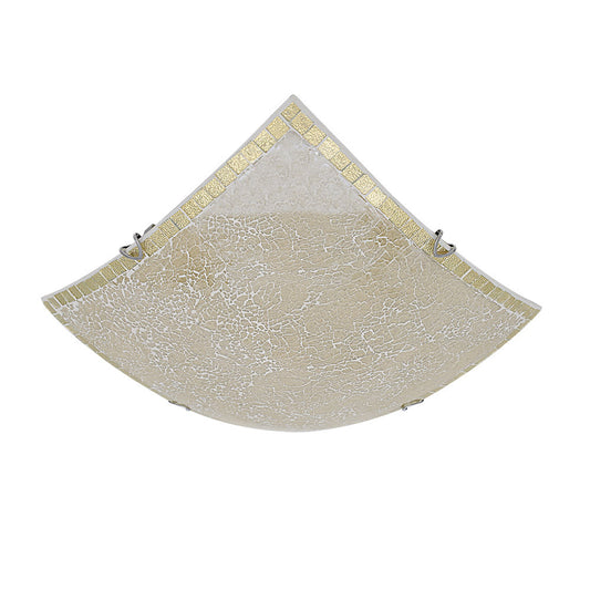 Plafón Tenor fabricado en Metal y Cristal color Ámbar