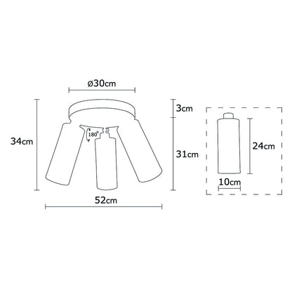 Lámpara de techo industrial ideal para el salón