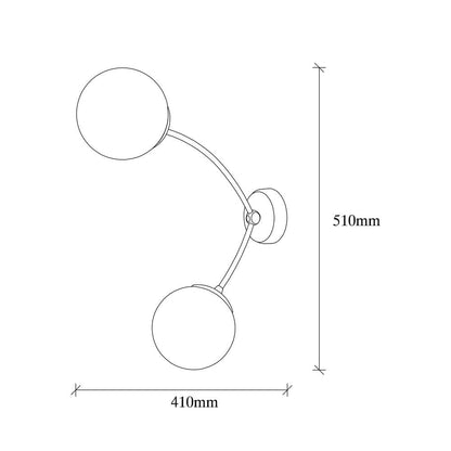 Aplique de pared con protección IP20 para interior
