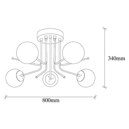 Elegante lámpara de techo dorada ideal para salón o comedor