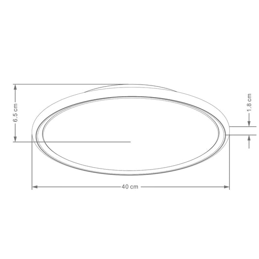Plafón Moderno LED Eneko 40 cm / Blanco – vista 2 · Ref. 12319
