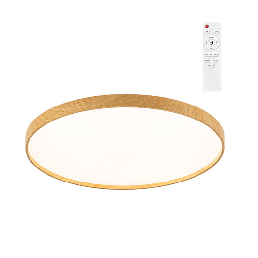 Plafón de Techo LED Panam 60 cm 80W 8800lm 3CCT Blanco y Madera CristalRecord - vista principal | CristalRecord
