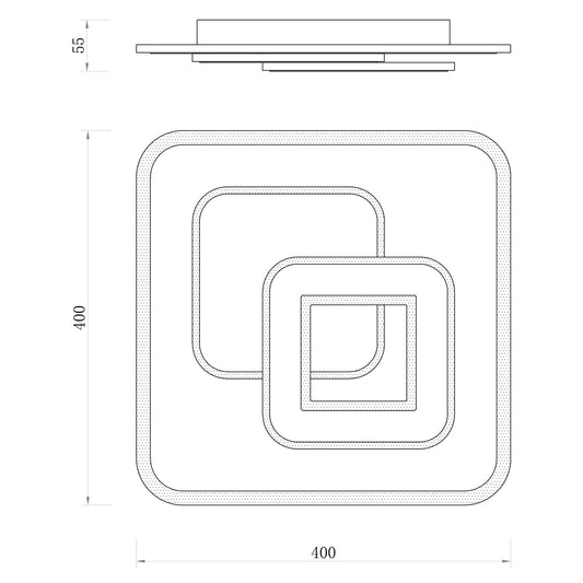 Plafón Moderno LED Tucker Blanco – vista 2 · Ref. 12328