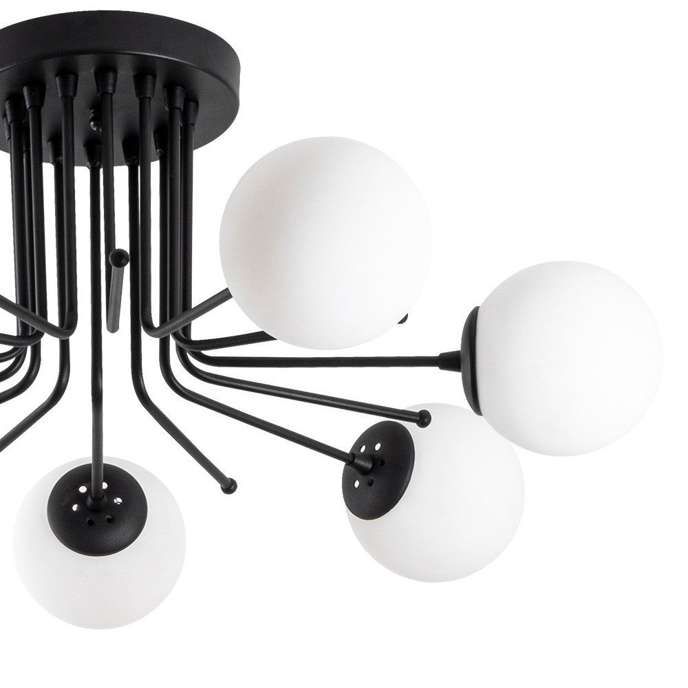 Plafón Model 12 fabricado en Metal color Negro