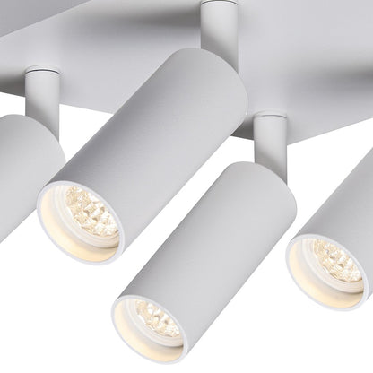 Plafón Slim fabricado en Aluminio color Blanco Arenado