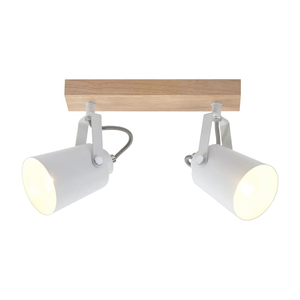 Plafón Focos Orientables Madera Natural Dera CristalRecord 43-302-14-000