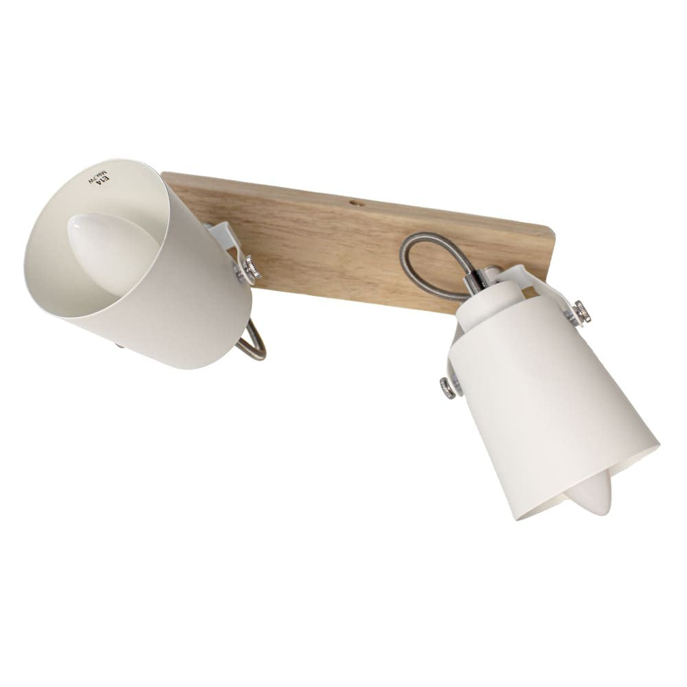 Plafón Dera fabricado en Madera y Aluminio color Blanco