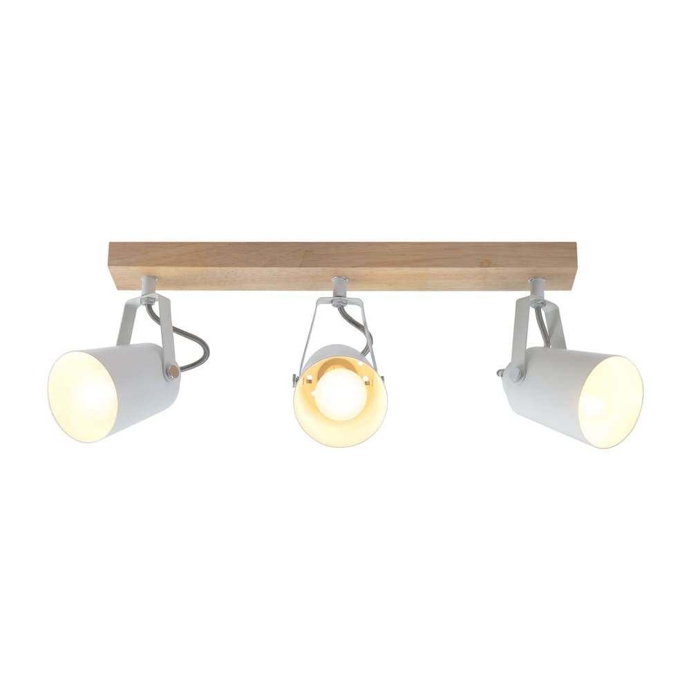 Plafón Focos Orientables Madera Natural CristalRecord 43-303-14-000