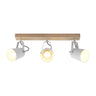 Plafón Focos Orientables Madera Natural CristalRecord 43-303-14-000