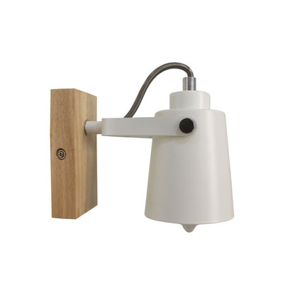 Plafón Dera fabricado en madera y metal color blanco
