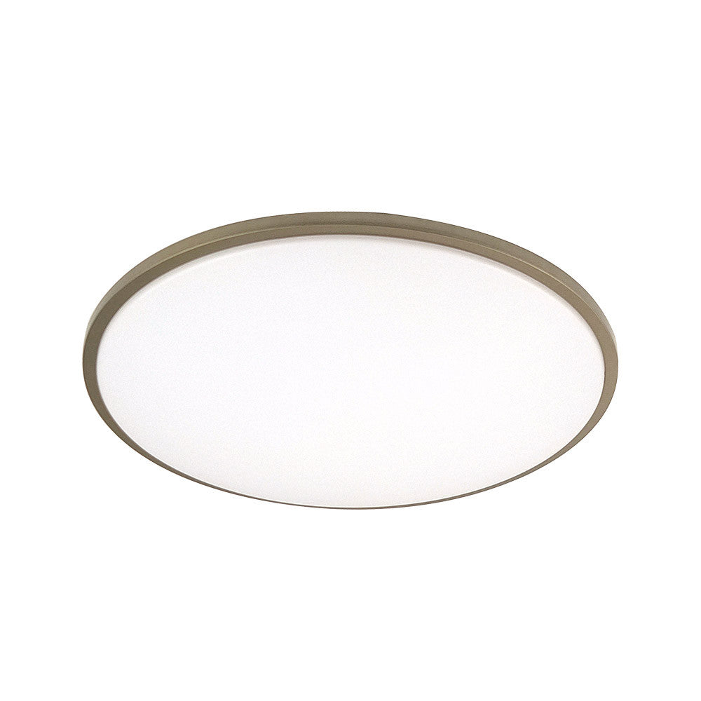 Plafón LED Eglon Fabrilamp / Abrila Blanco y Cuero, Ref. 245483514