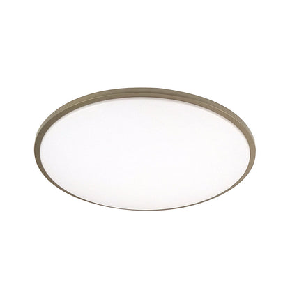 Plafón LED Eglon Fabrilamp / Abrila Blanco y Cuero, Ref. 245483514