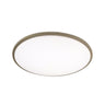 Plafón LED Eglon Fabrilamp / Abrila Blanco y Cuero, Ref. 245483514