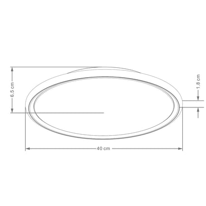 Plafón de Techo LED Eneko AJP Alemar - 40 cm, Blanco / Negro | AJP / Alemar · Ref. 12320