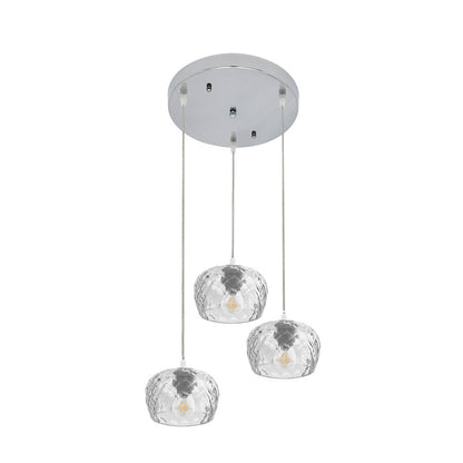 Plafón Estela 3 Luces Cristal Tallado Cromo Fabrilamp / Abrila 196883020