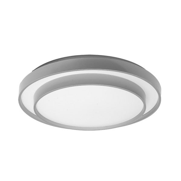 Plafón Fana 60W LED Blanco/Plata con control remoto de Fabrilamp