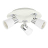 Plafón Focos GU10 IRIS CristalRecord Blanco y Cromo, Ref. 25-135-03-000