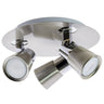 Plafón Techo IRIS CristalRecord Focos GU10 Níquel Cromo 25-135-03-002