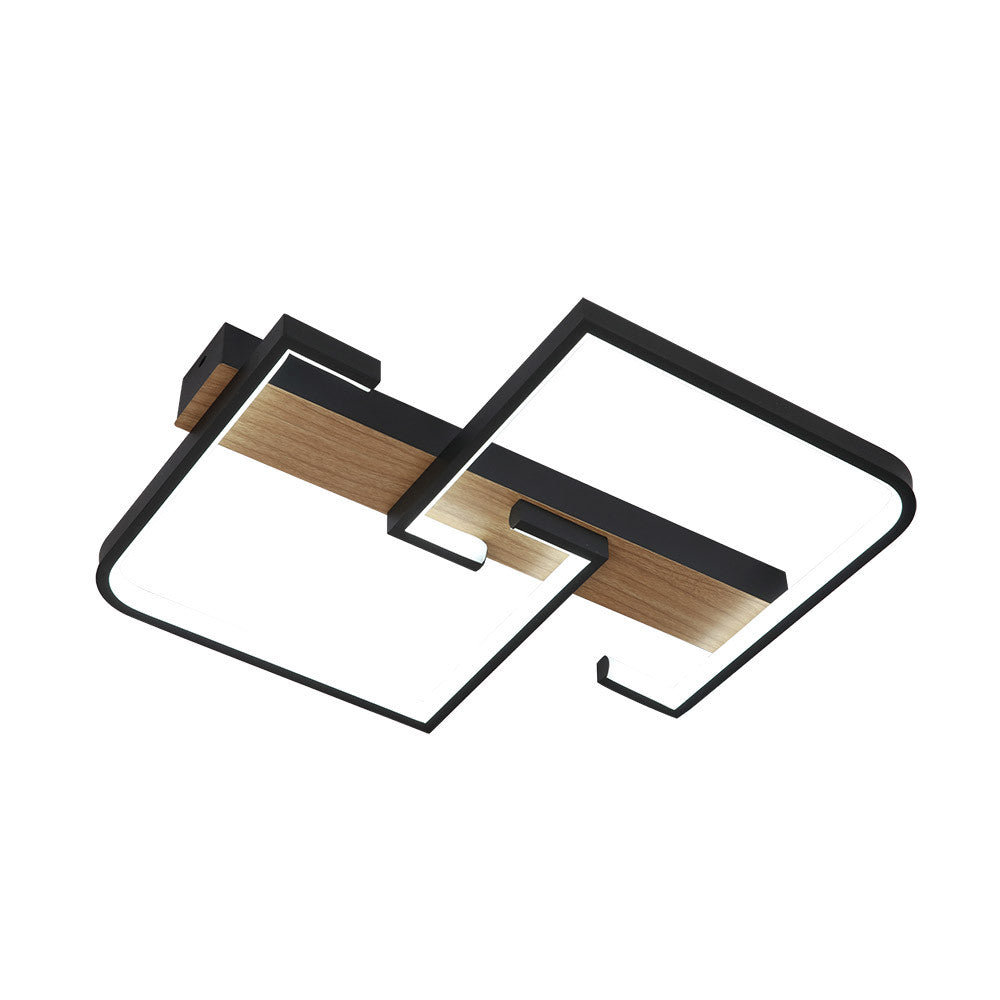 Plafón LED Frondella Negro/Madera Fabrilamp / Abrila 244987688