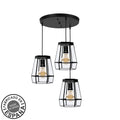 Plafón Guia Negro 3xE27 Fabrilamp / Abrila 221093009