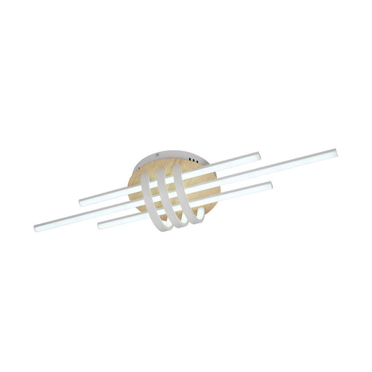 Plafón LED Kirova Blanco y Haya Fabrilamp / Abrila 244886468