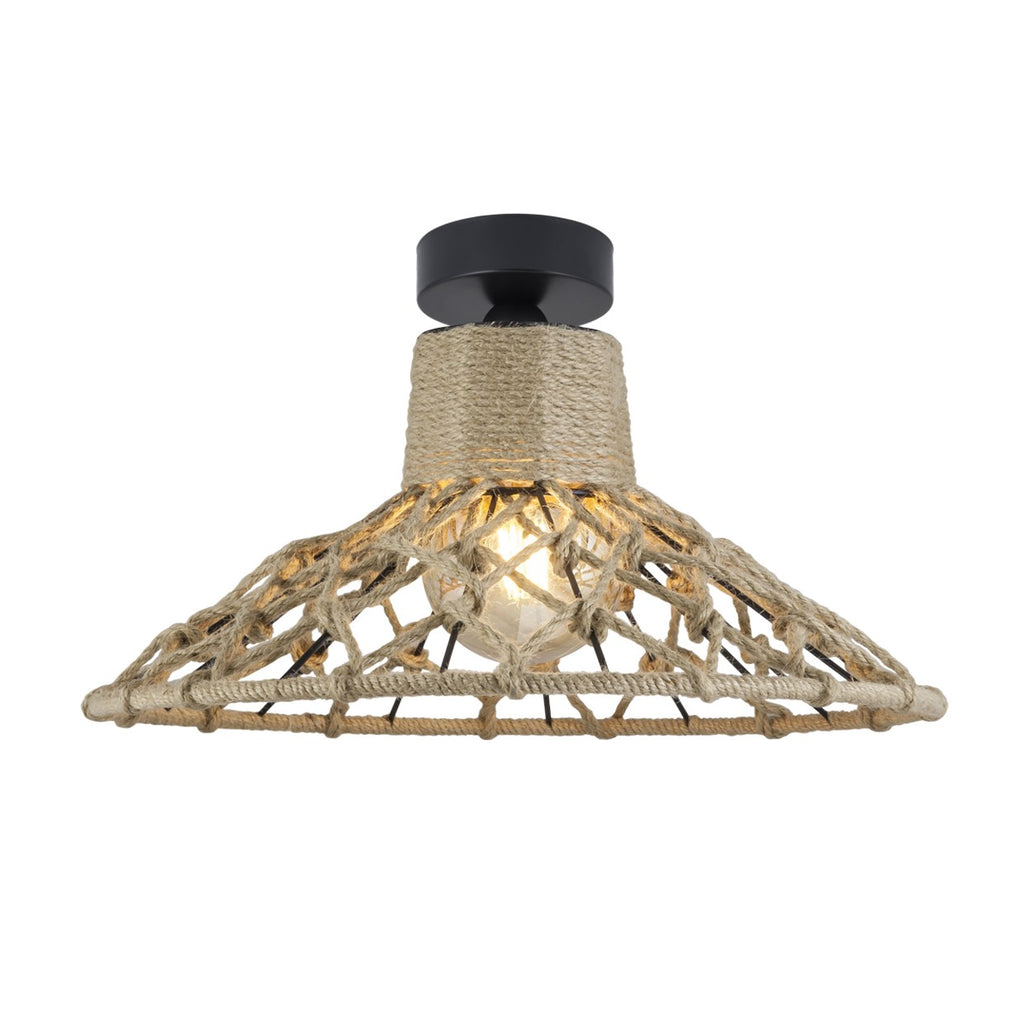 Plafón Korfu Negro-Cuerda AJP / Alemar 11053 - luzguru.com