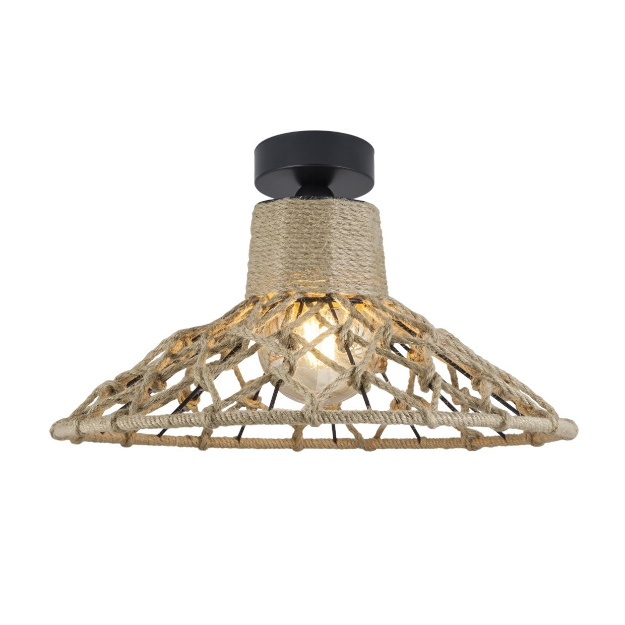 Plafón Korfu Negro-Cuerda AJP / Alemar 11053 - luzguru.com
