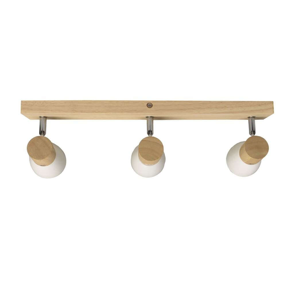 Plafón Lan fabricado en madera y metal color blanco