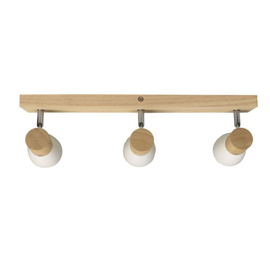 Plafón Lan fabricado en madera y metal color blanco