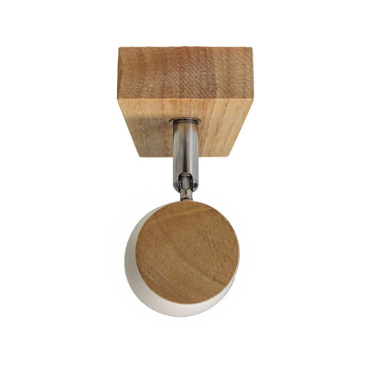 Plafón Lan fabricado en Madera y Metal color blanco