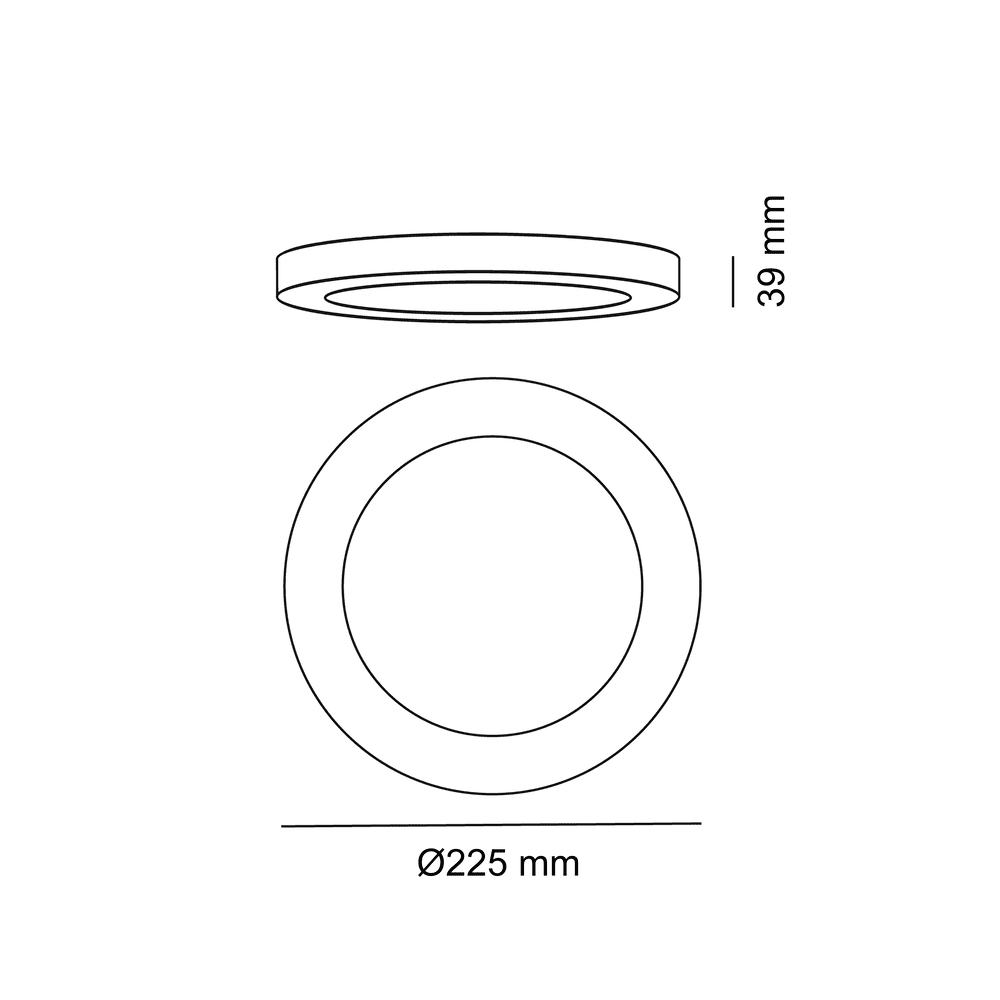 Luminaria de techo discreta ideal para pasillos y recibidores
