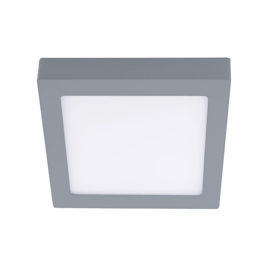 Plafón LED Cuadrado KNOW 22 cm 18W 4000K 1440 lm Gris CristalRecord - vista principal | CristalRecord