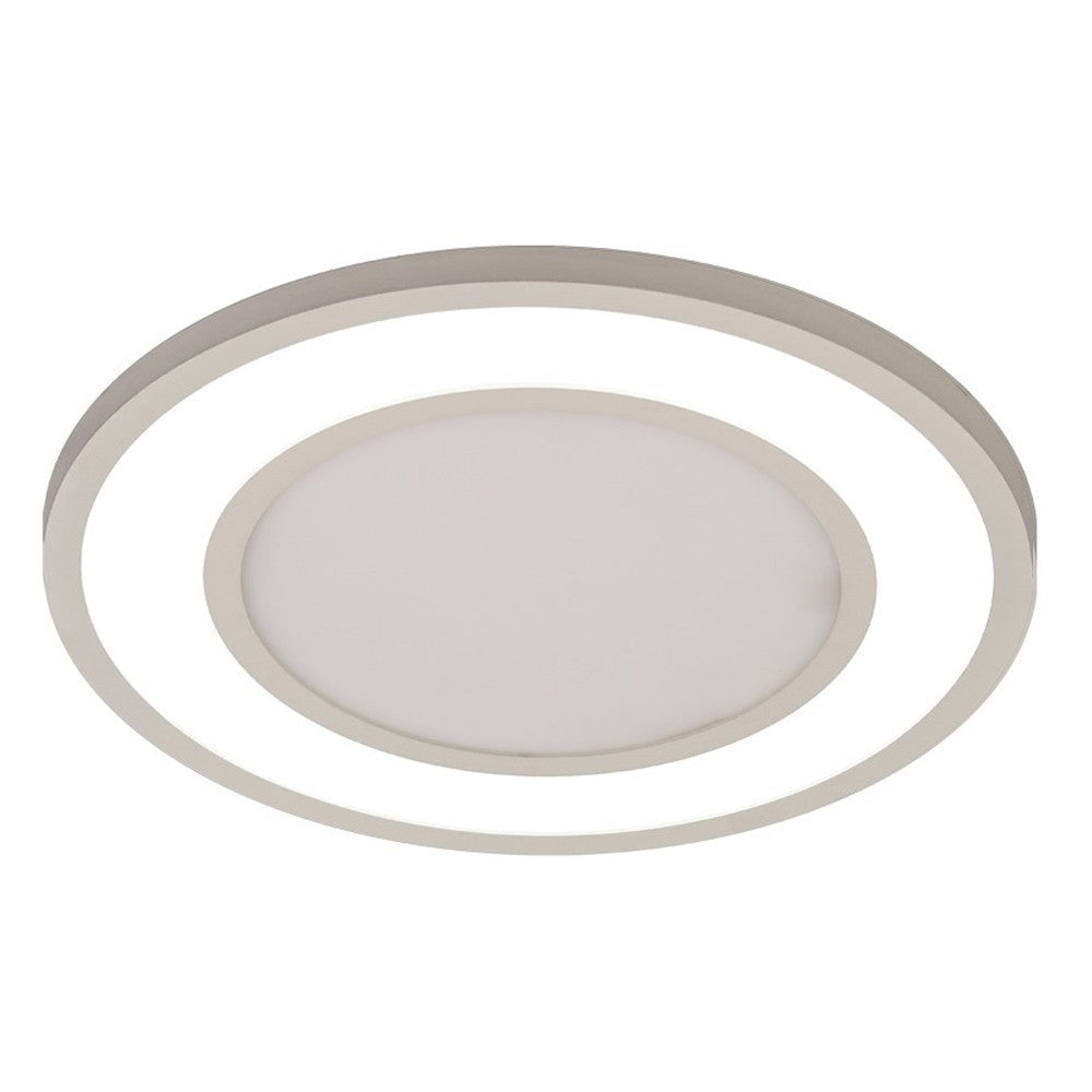 Plafón Doron fabricado en aluminio color blanco, CristalRecord