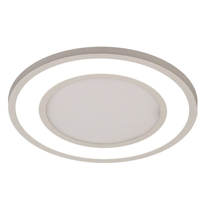 Plafón Doron fabricado en aluminio color blanco, CristalRecord