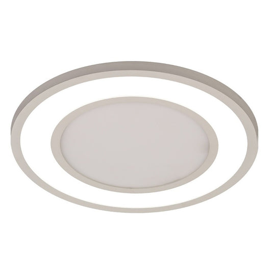 Plafón Doron fabricado en aluminio color blanco, CristalRecord