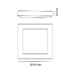 Luminaria de techo cuadrada y minimalista ideal para salón