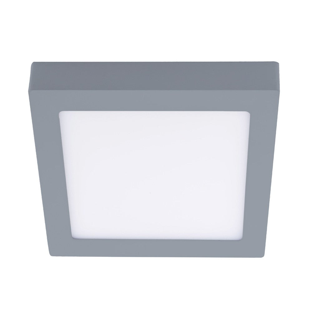 Plafón LED Cuadrado Gris CristalRecord KNOW 02-600-06-181