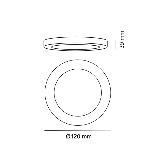 Plafón Know fabricado en Aluminio color Gris