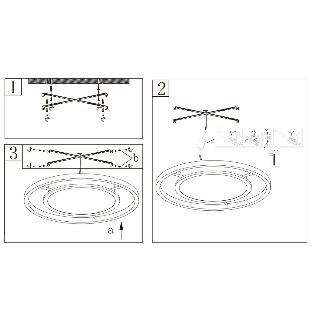 Medidas Plafón LED Aurea AJP/Alemar Ref. 11473 - 50-60W 4000K - Luzguru.com
