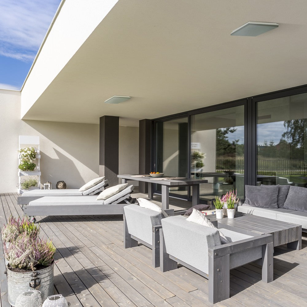 Plafón LED IP54 Aspen con protección contra polvo y salpicaduras de agua