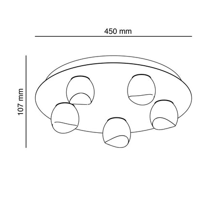 Lámpara de techo moderna ideal para salón o dormitorio