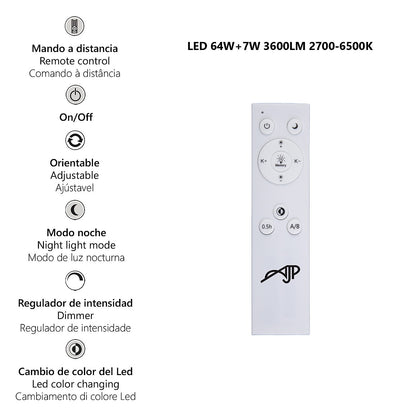 Medidas del Plafón LED Garona 60456 de AJP/Alemar - Iluminación moderna, luzguru.com
