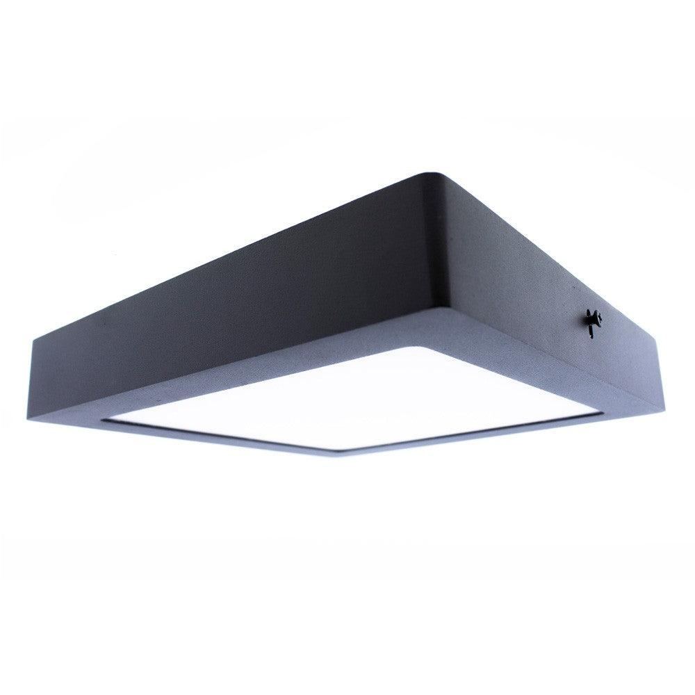 Plafón Gelys fabricado en aluminio y acrílico color antracita