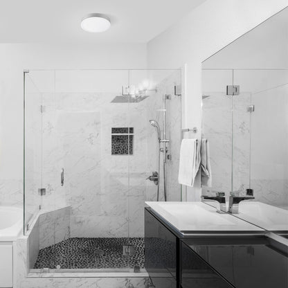 Plafón Kaju fabricado en Aluminio color Cromo