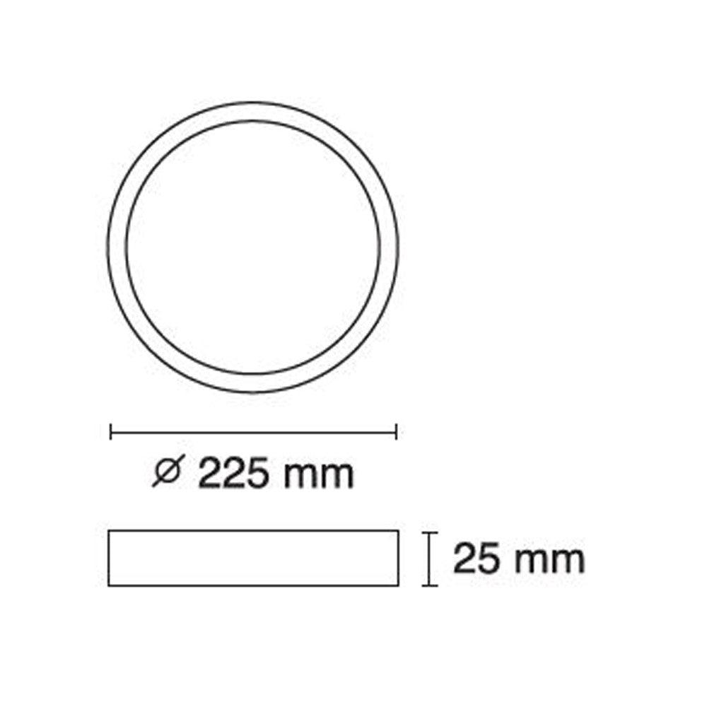 Plafón LED IP44 con protección contra salpicaduras