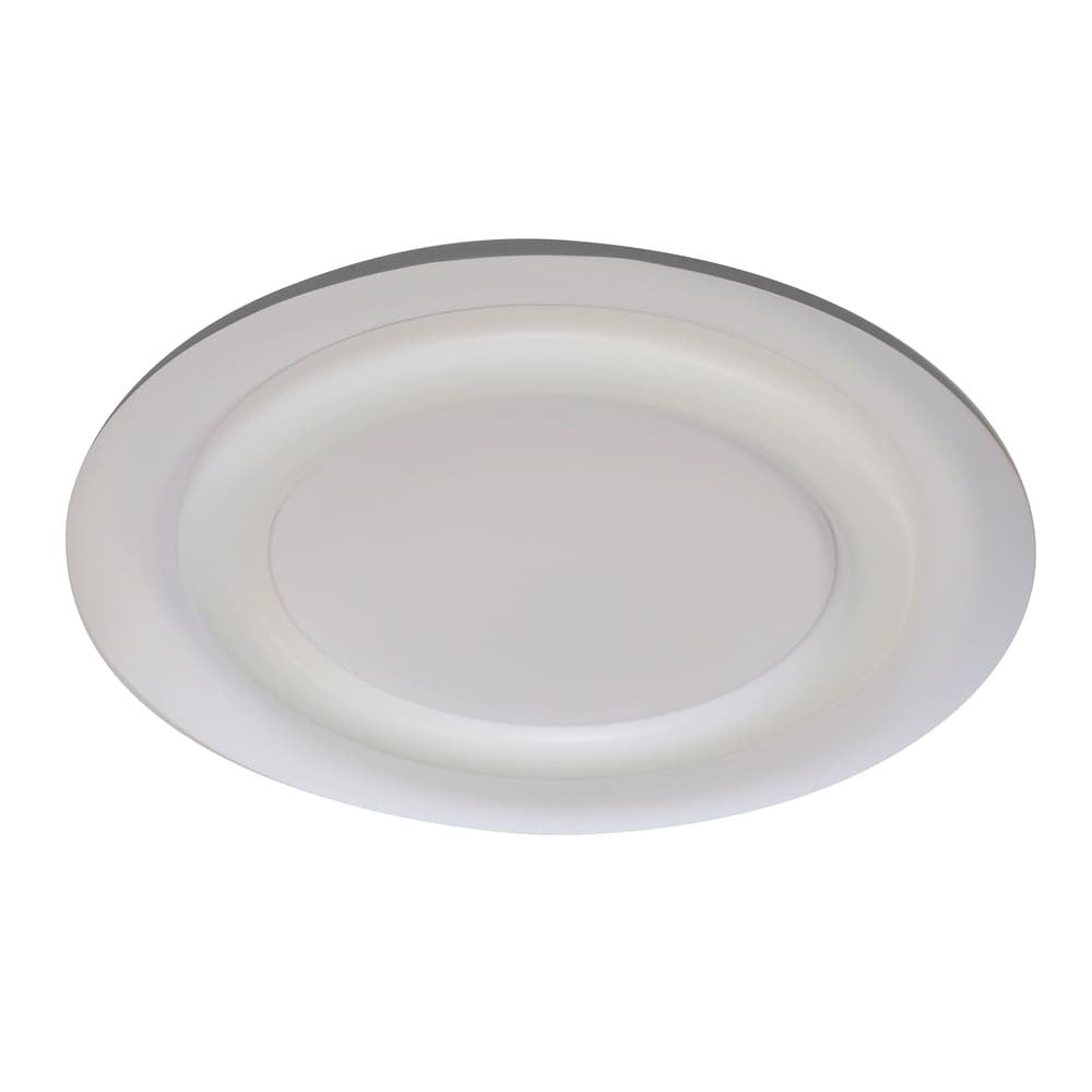 Plafón LED Circular CristalRecord Jara Blanco y Gris, Ref 27-200-48-281