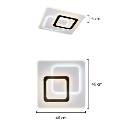 Medidas Plafón LED AJP Alemar Loria 60454 - 40W, 4560 lúmenes.  Iluminación moderna para tu hogar.
