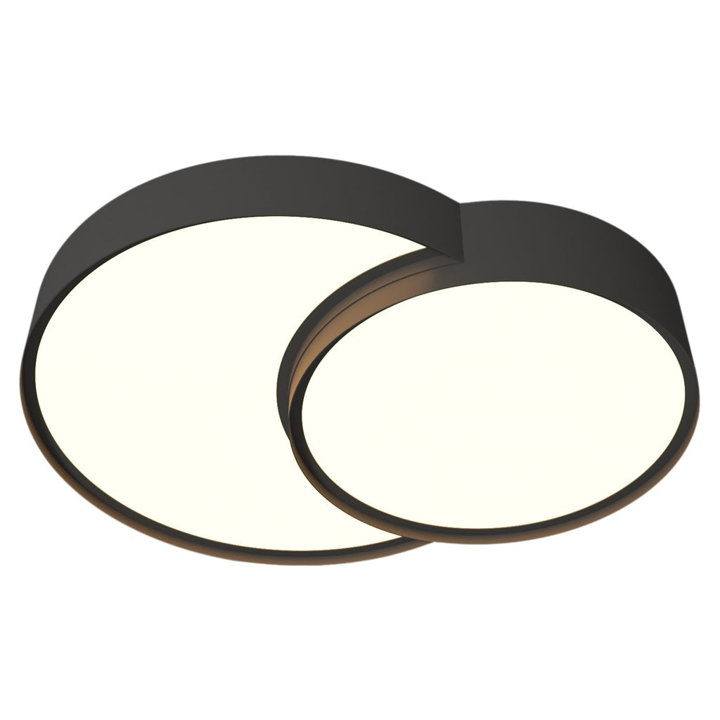 Plafón LED Niro Negro 67W AJP/Alemar (Ref. 11664): Medidas del plafón LED con mando a distancia, luz regulable (3000K-4000K-6000K) para una iluminación eficiente y adaptable.  Luzguru.com
