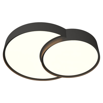 Plafón LED Niro Negro 67W AJP/Alemar (Ref. 11664): Medidas del plafón LED con mando a distancia, luz regulable (3000K-4000K-6000K) para una iluminación eficiente y adaptable.  Luzguru.com
